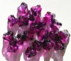 20 11mm Transparent Purple & Montana Two Tone Bell Flower Beads